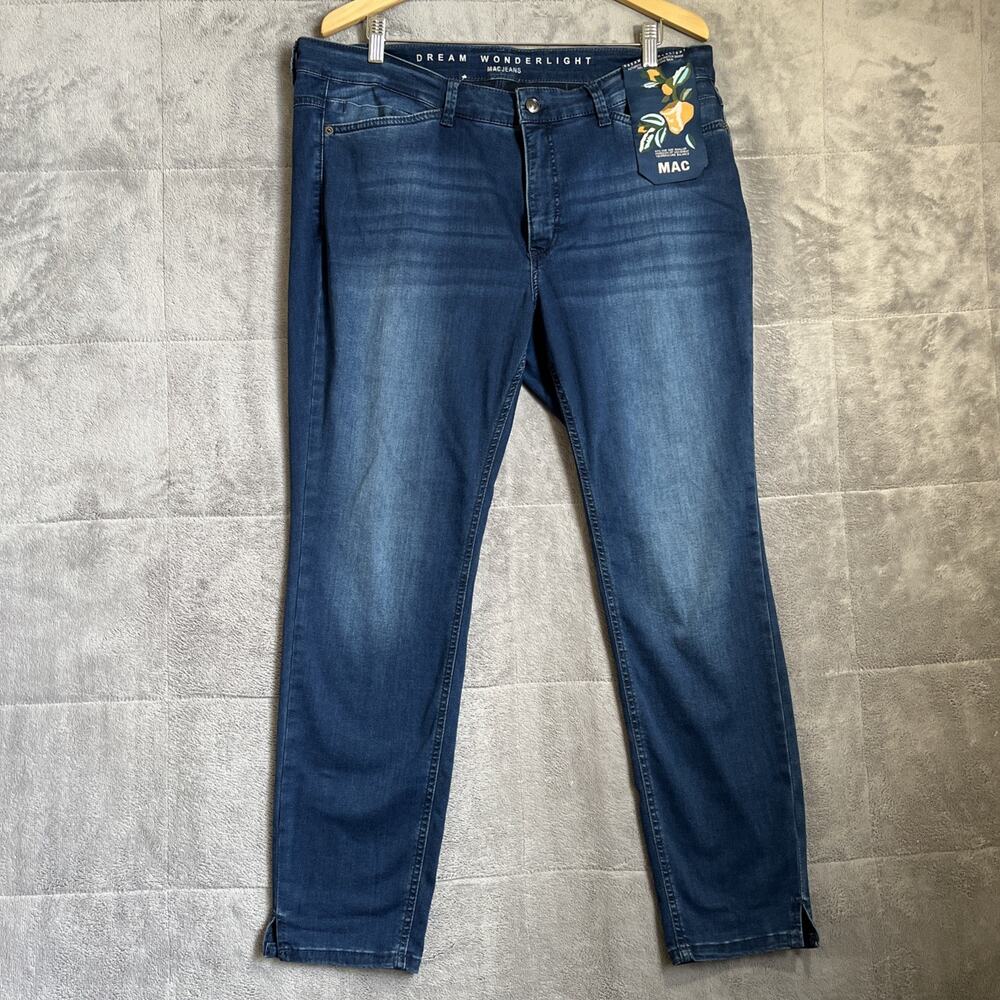 MAC JEANS Womens Size 44 US 14 Dream Wonderlight Summer Slim Ankle NEW $269